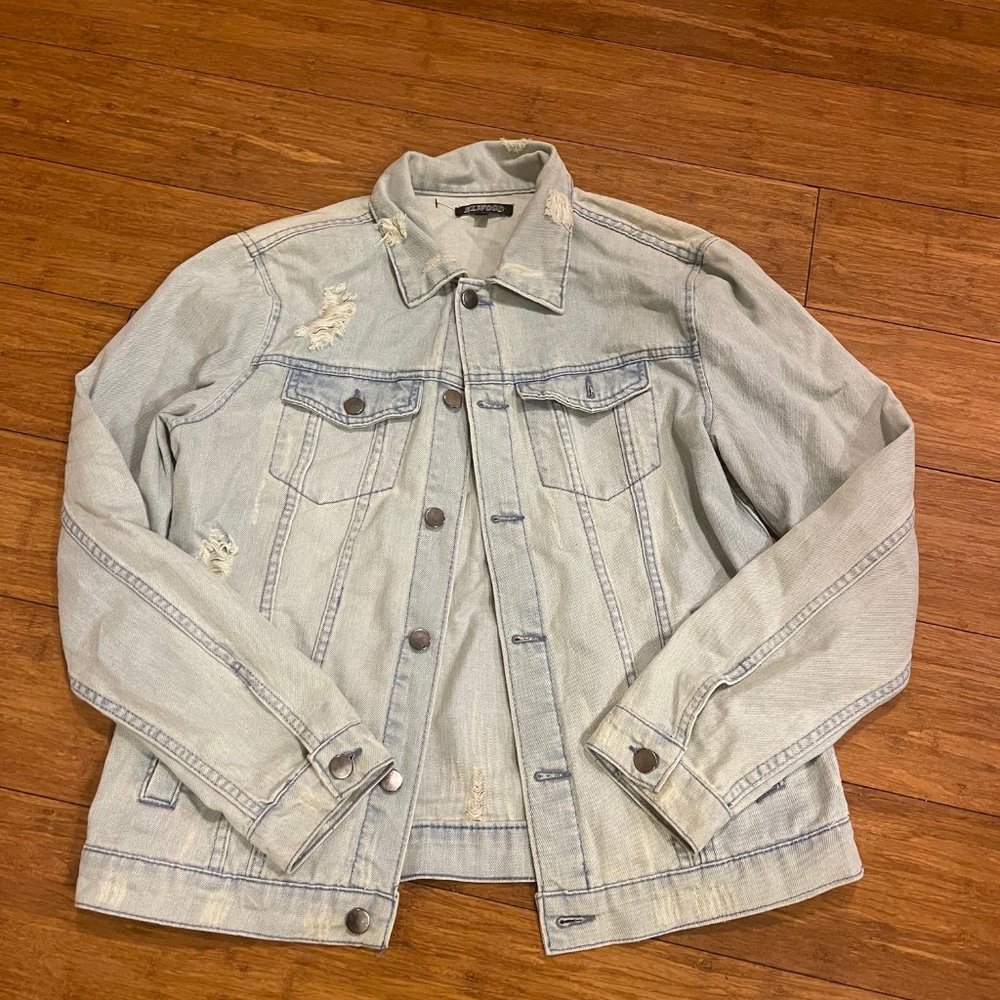 Elwood Boys Trucker Light Blue Denim Jacket Size Small Pre-Owned  Trucker light